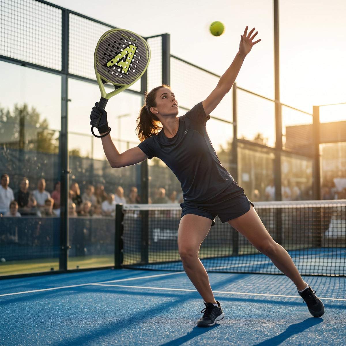Ace Padel Nexo Apex – Druppelvormig Padelracket 3K Hybrid Carbon – Incl. Rackettas