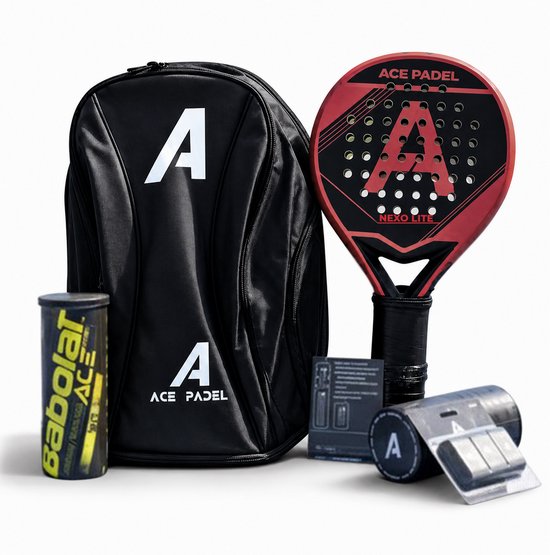 Ace Padel beginnerspakket met racket, tas en ballen