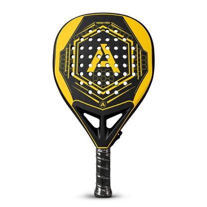 ACE Padel Nexo Pro 12K - Diamant Padelracket - Extreme Power - Mat Goud/Zwart - Incl. Geïsoleerde Tas & Setje ballen