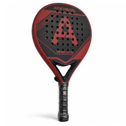 Ace Padel Nexo Lite bordeaux, rond padelracket 100% carbon