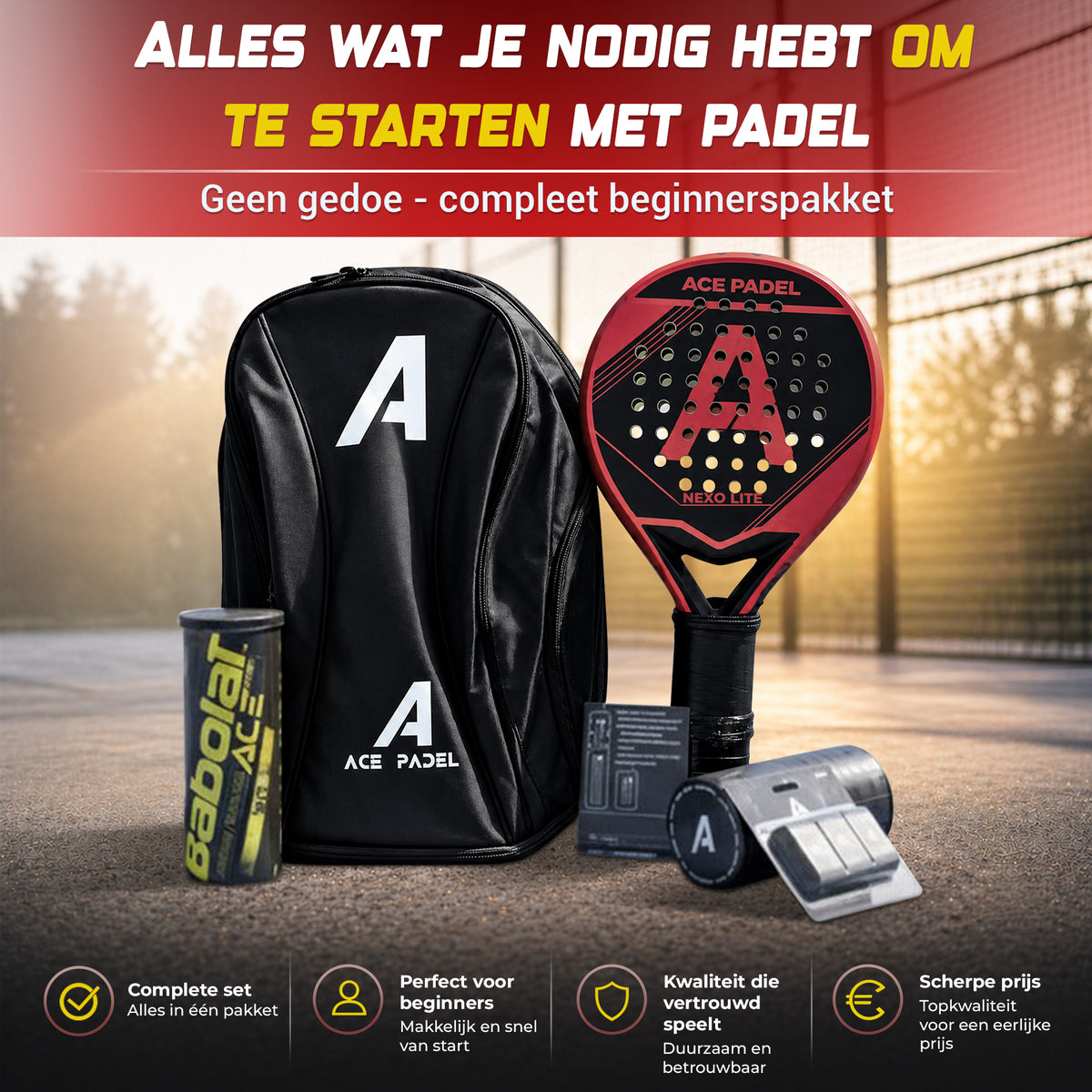 Ace Padel beginnerspakket – foto 2