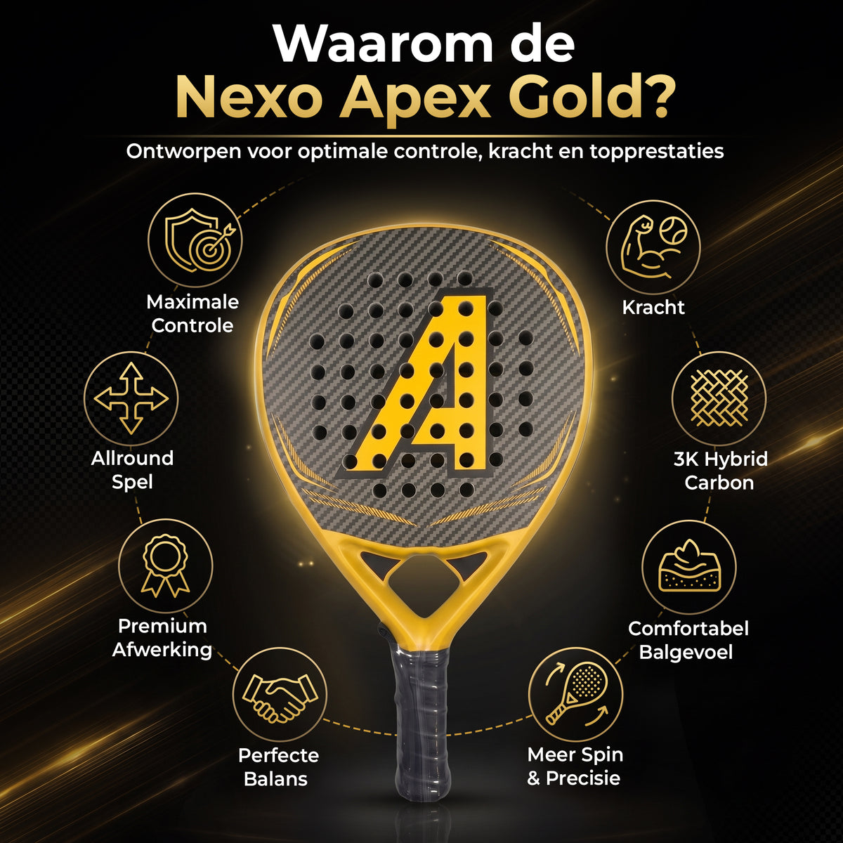 Ace Padel Nexo Apex goud – foto 8
